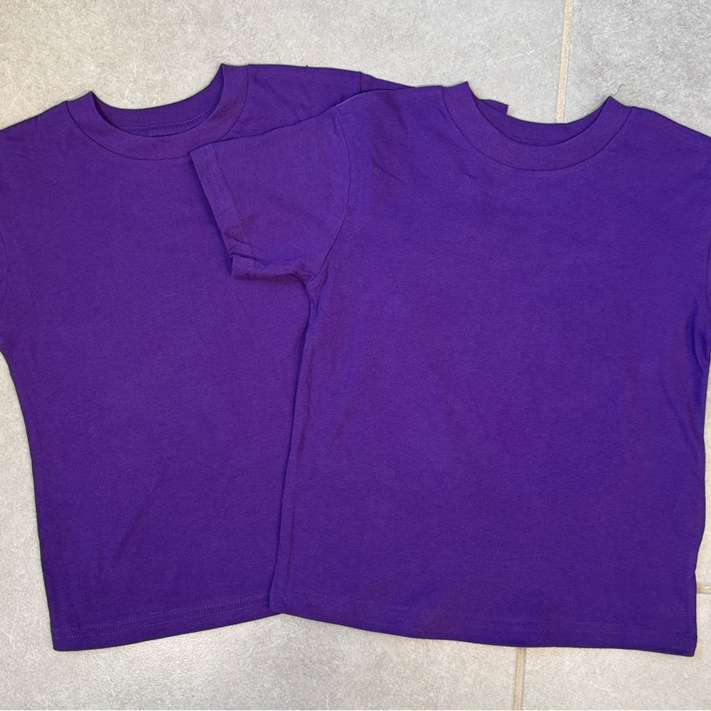 💜3/$15 Adidas The Go-To Tee Purple Kids T-Shirts (2) - New without tags